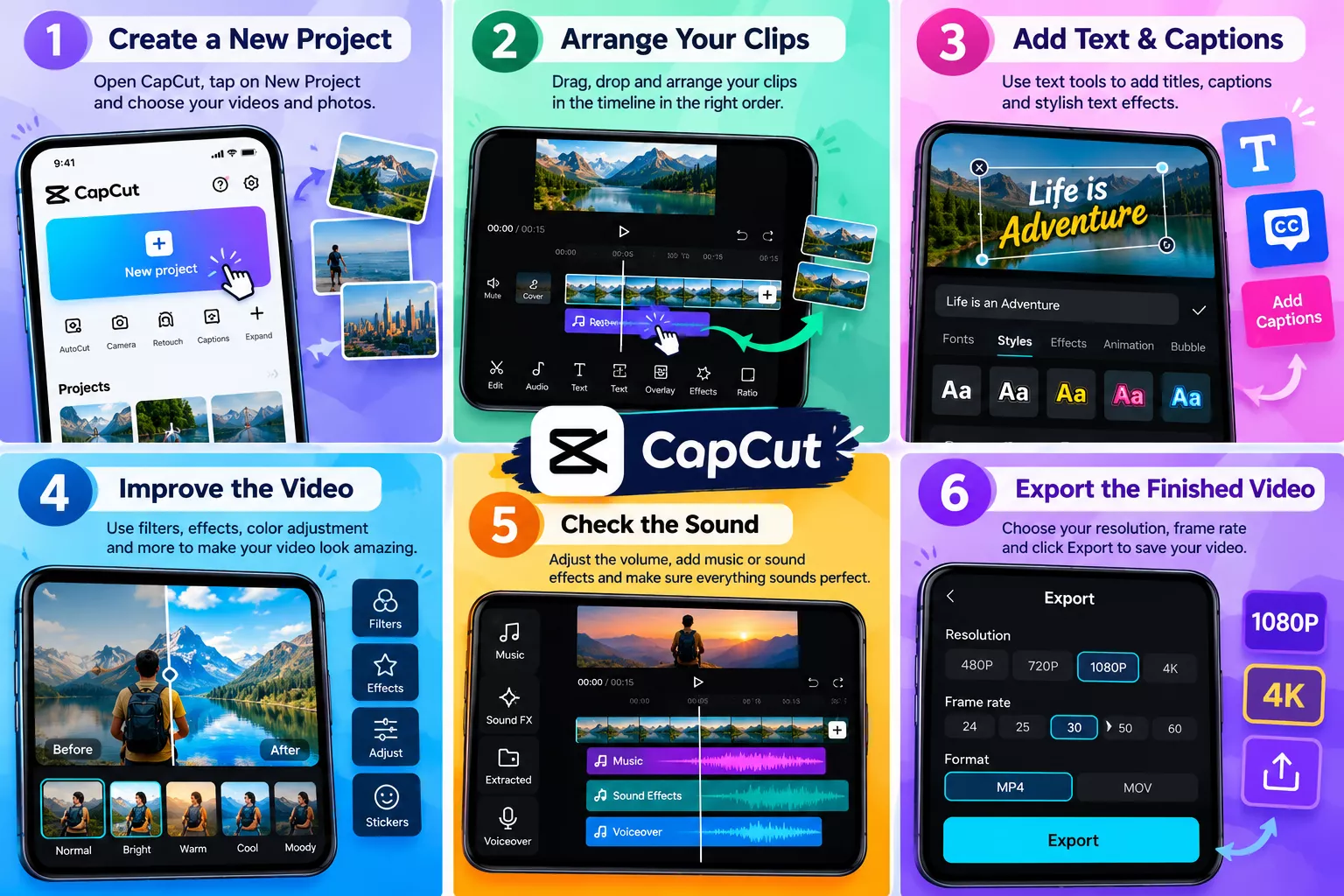 How to Edit Video in CapCut - Six Easy Video Editing Steps